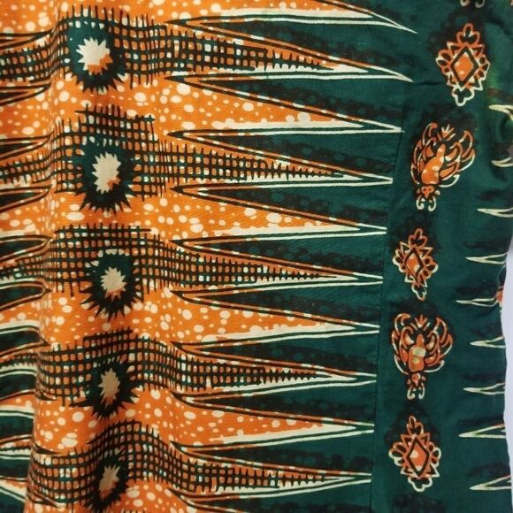 African Shirt Homemade Kenti Print Double Wax Block - Picture 4 of 6